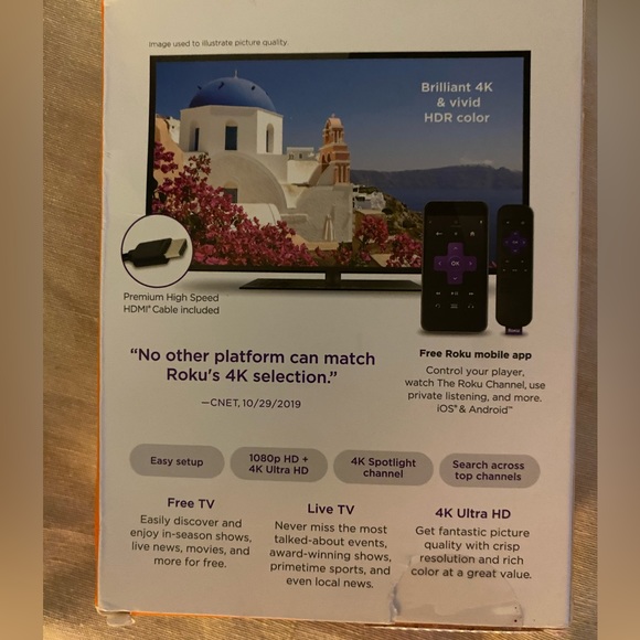 Roku Premium Streaming device w HDMI cable - Picture 2 of 6